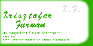 krisztofer furman business card